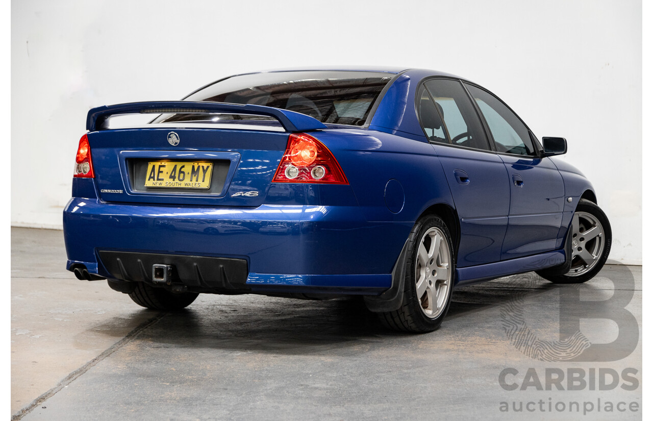 4/2005 Holden Commodore SV8 VZ 05 Upgrade 4d Sedan Impulse Blue Metallic V8 5.7L