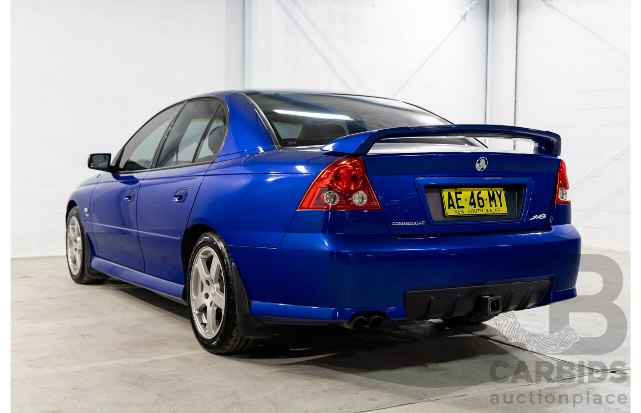 4/2005 Holden Commodore SV8 VZ 05 Upgrade 4d Sedan Impulse Blue Metallic V8 5.7L