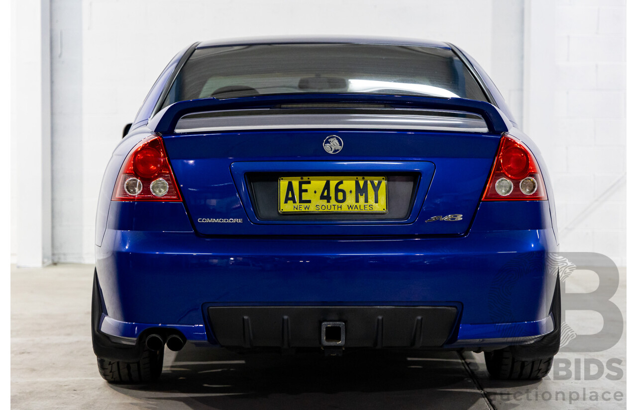 4/2005 Holden Commodore SV8 VZ 05 Upgrade 4d Sedan Impulse Blue Metallic V8 5.7L