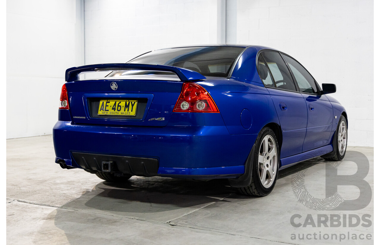 4/2005 Holden Commodore SV8 VZ 05 Upgrade 4d Sedan Impulse Blue Metallic V8 5.7L