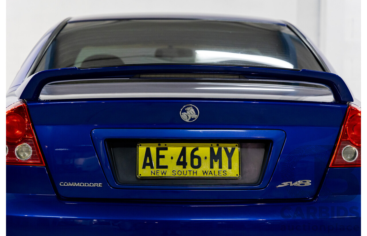 4/2005 Holden Commodore SV8 VZ 05 Upgrade 4d Sedan Impulse Blue Metallic V8 5.7L