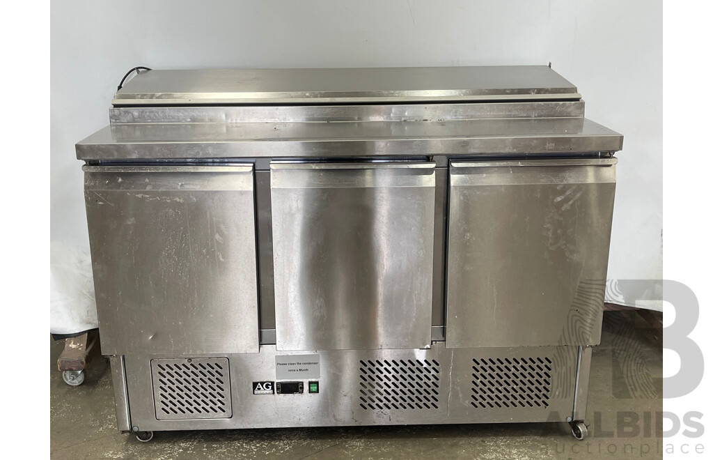 AG Equipment 3 Door Food Preparation Fridge