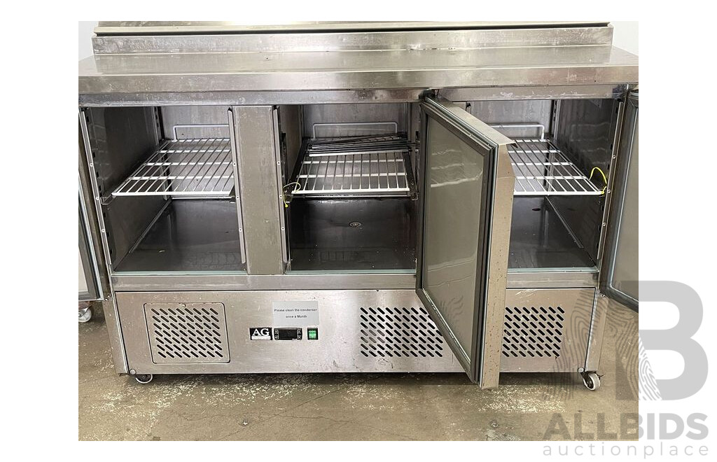 AG Equipment 3 Door Food Preparation Fridge