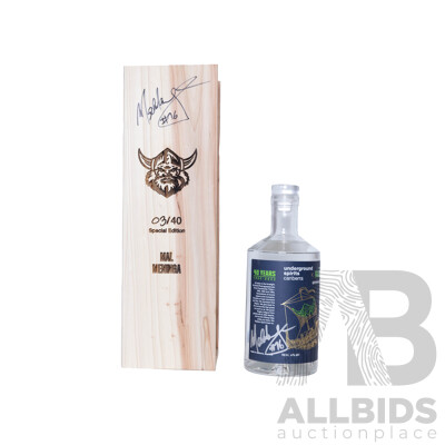 Mal Meninga 13th Rugby League Immortal - Personally Signed Underground Spirits 40th Anniversary Gin