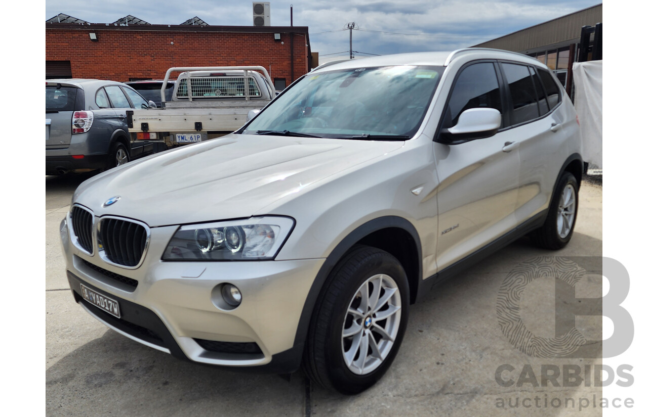 3/2012 Bmw X3 Xdrive 20d F25 4d Wagon Silver Or Chrome 2.0L