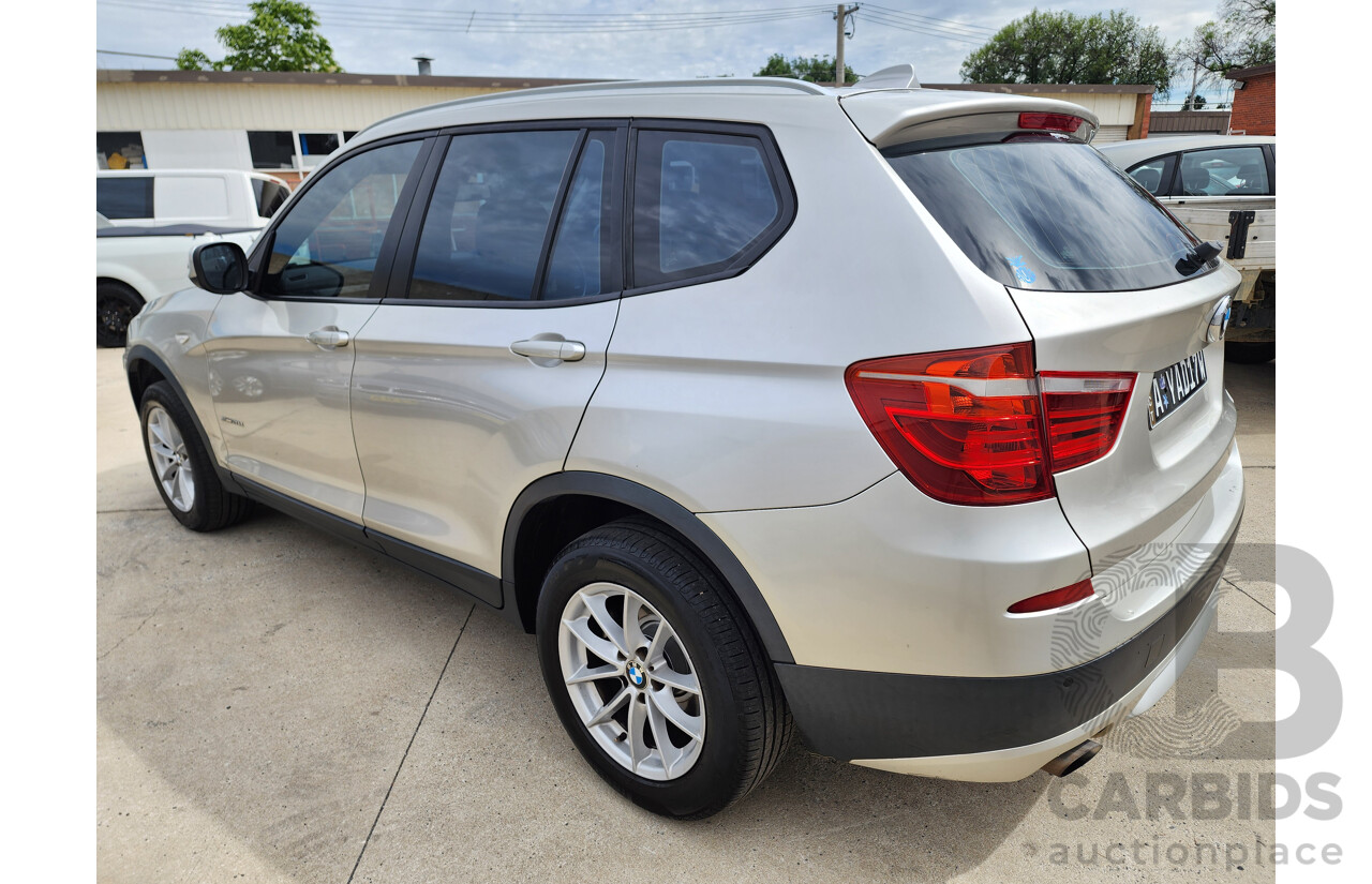 3/2012 Bmw X3 Xdrive 20d F25 4d Wagon Silver Or Chrome 2.0L