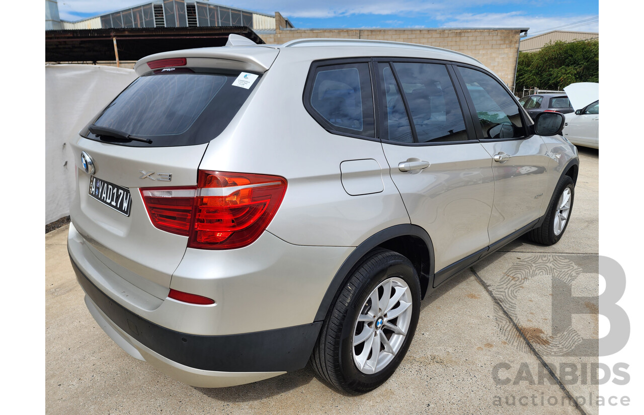 3/2012 Bmw X3 Xdrive 20d F25 4d Wagon Silver Or Chrome 2.0L