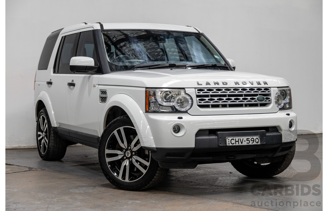 10/2012 Land Rover Discovery 4 3.0 SDV6 SE (4x4) MY12 4d Wagon Fuji White Twin Turbo Diesel V6 3.0L - 7 Seater