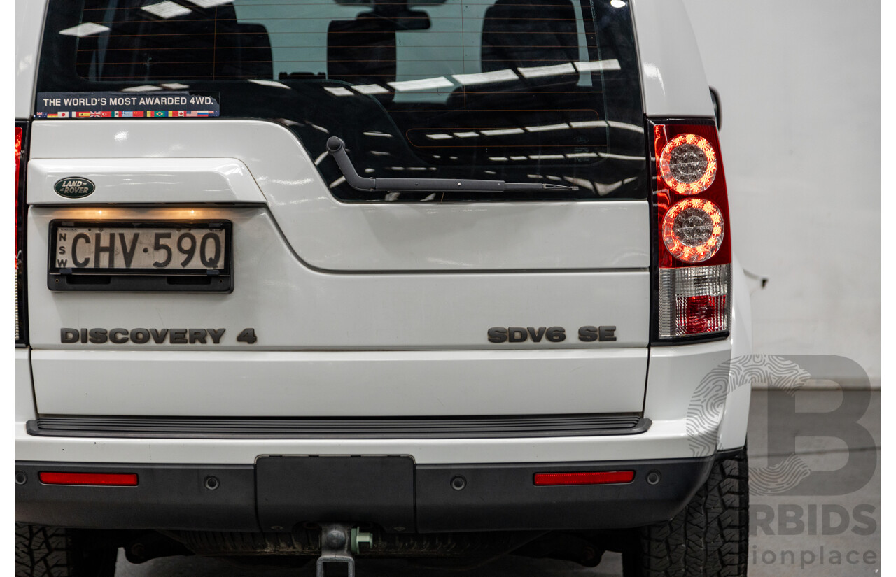 10/2012 Land Rover Discovery 4 3.0 SDV6 SE (4x4) MY12 4d Wagon Fuji White Twin Turbo Diesel V6 3.0L - 7 Seater