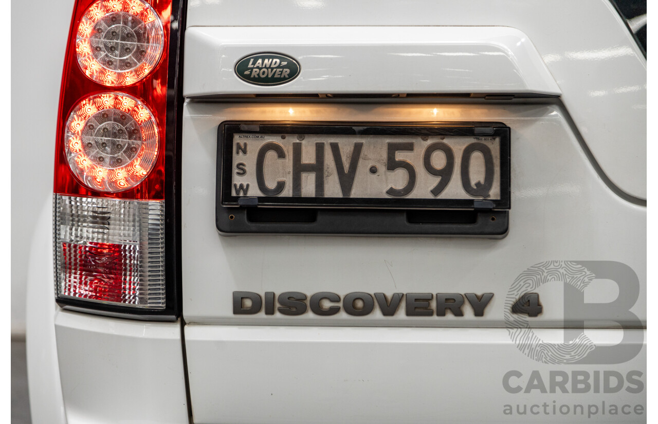 10/2012 Land Rover Discovery 4 3.0 SDV6 SE (4x4) MY12 4d Wagon Fuji White Twin Turbo Diesel V6 3.0L - 7 Seater