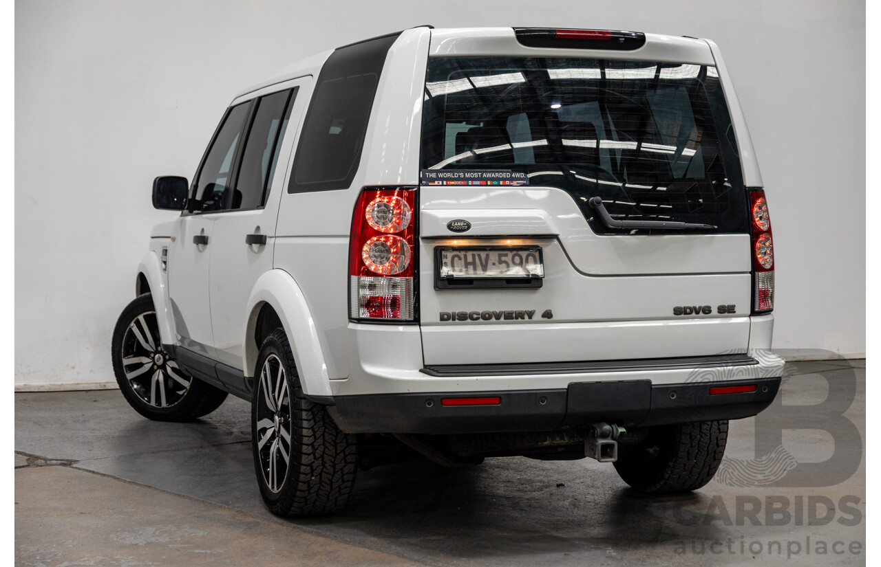 10/2012 Land Rover Discovery 4 3.0 SDV6 SE (4x4) MY12 4d Wagon Fuji White Twin Turbo Diesel V6 3.0L - 7 Seater