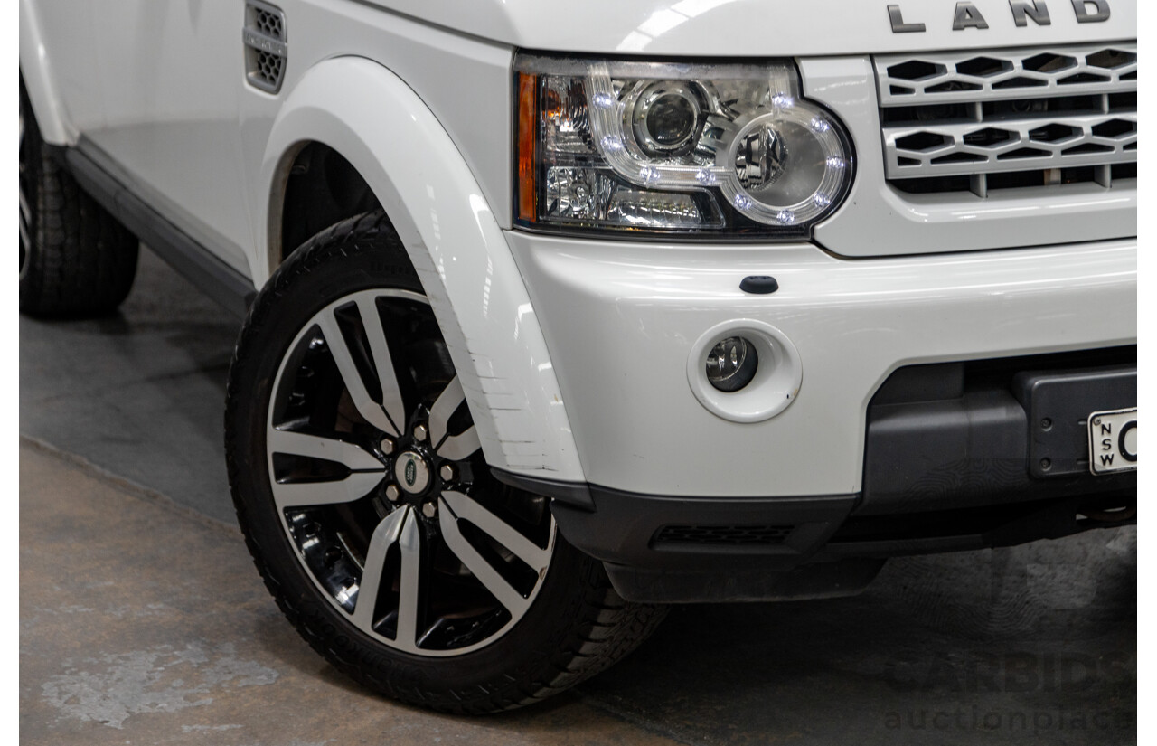 10/2012 Land Rover Discovery 4 3.0 SDV6 SE (4x4) MY12 4d Wagon Fuji White Twin Turbo Diesel V6 3.0L - 7 Seater