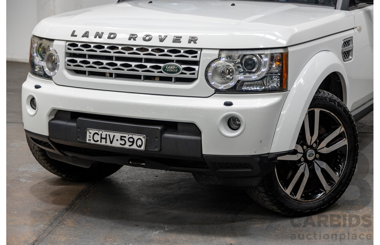 10/2012 Land Rover Discovery 4 3.0 SDV6 SE (4x4) MY12 4d Wagon Fuji White Twin Turbo Diesel V6 3.0L - 7 Seater