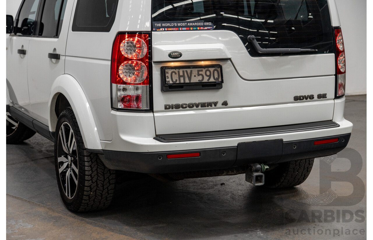 10/2012 Land Rover Discovery 4 3.0 SDV6 SE (4x4) MY12 4d Wagon Fuji White Twin Turbo Diesel V6 3.0L - 7 Seater