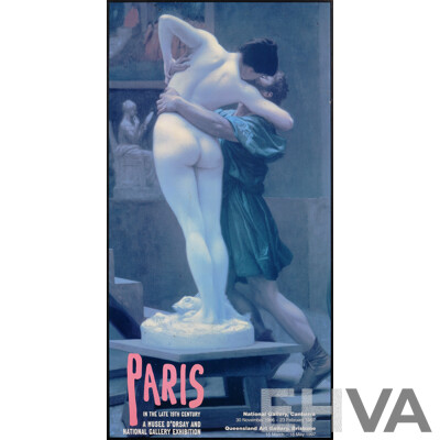 Paris In The Late 19th Century, National Gallery Canberra 1996-1997 Colour Poster Backed on Board, 94 x 48 cm