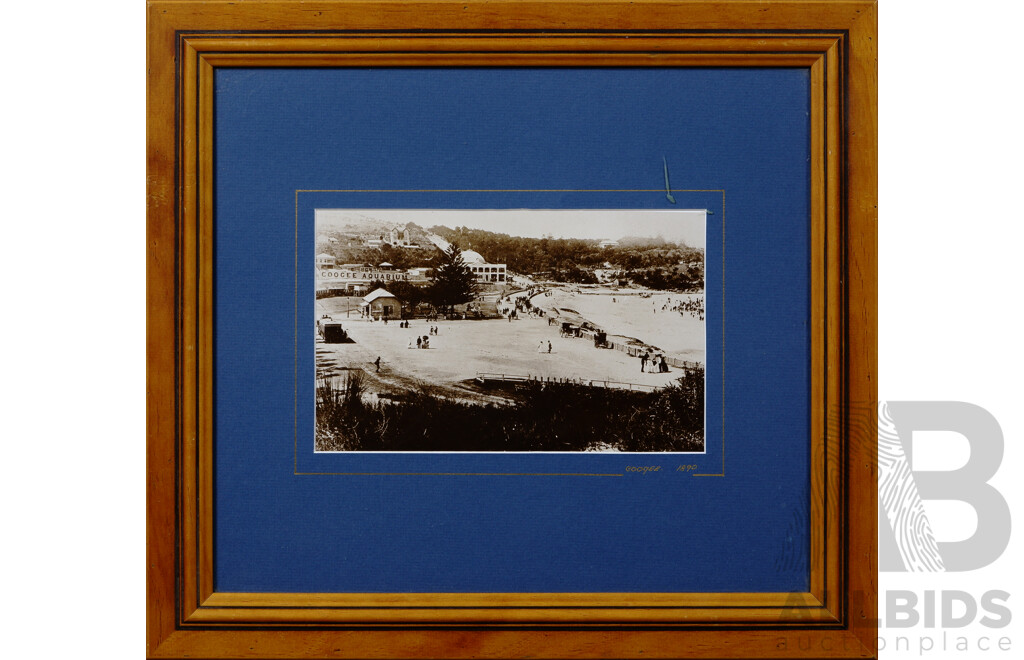 Coogee (1890) and Coogee Pier (1928), Pair of Well Framed Reproduction Quality Prints of  Original Photos, 40 x 45 cm (frames) (2)