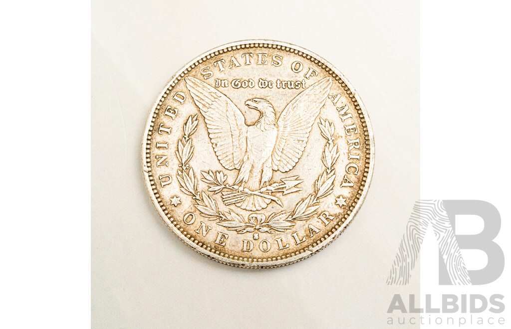 USA 1890 One Silver Morgan Dollar, San Fransisco Mint .900