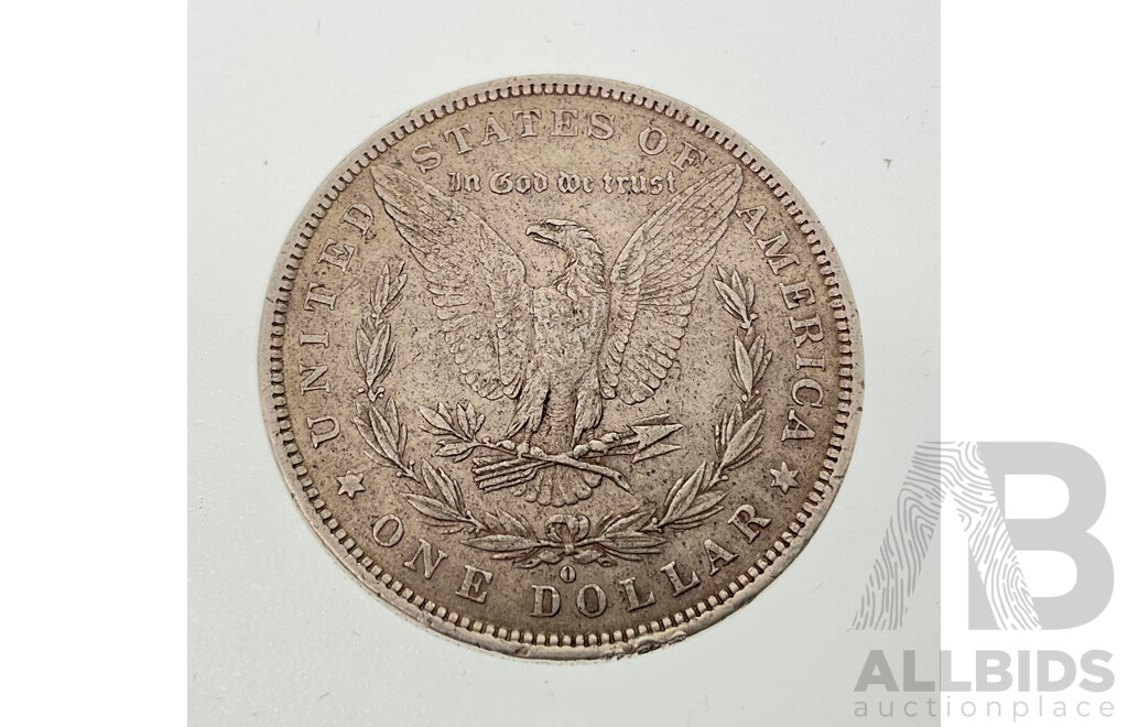 USA 1882 One Silver Morgan Dollar, New Orleans Mint .900