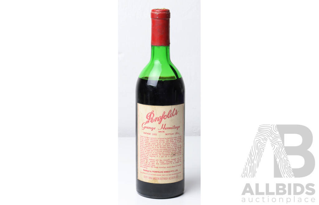 Penfolds Grange Hermitage Bin 95 Vintage 1982