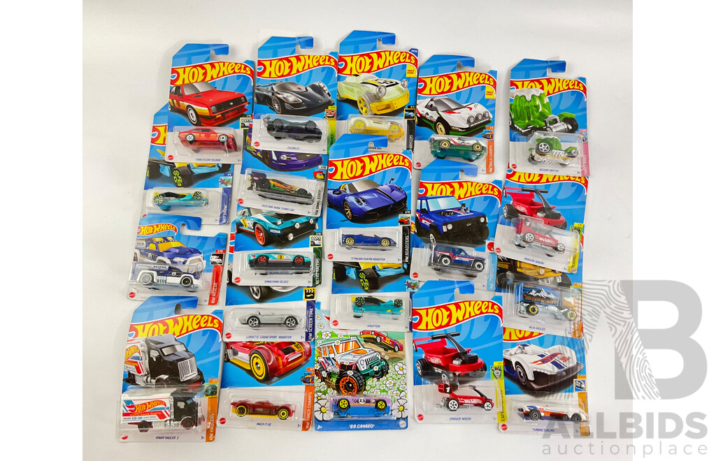 Twenty Boxed Hot Wheels Including HW Rescue, Experimotors, HW Track Champs, Sky Show, Retro Racers