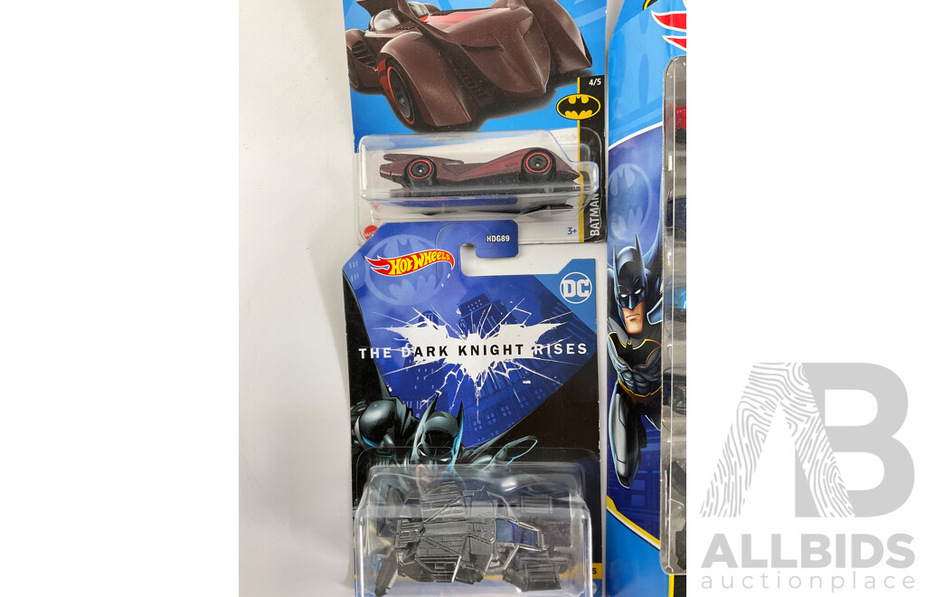 Collection of Boxed Hot Wheels Batman/Marvel Series Vehicles