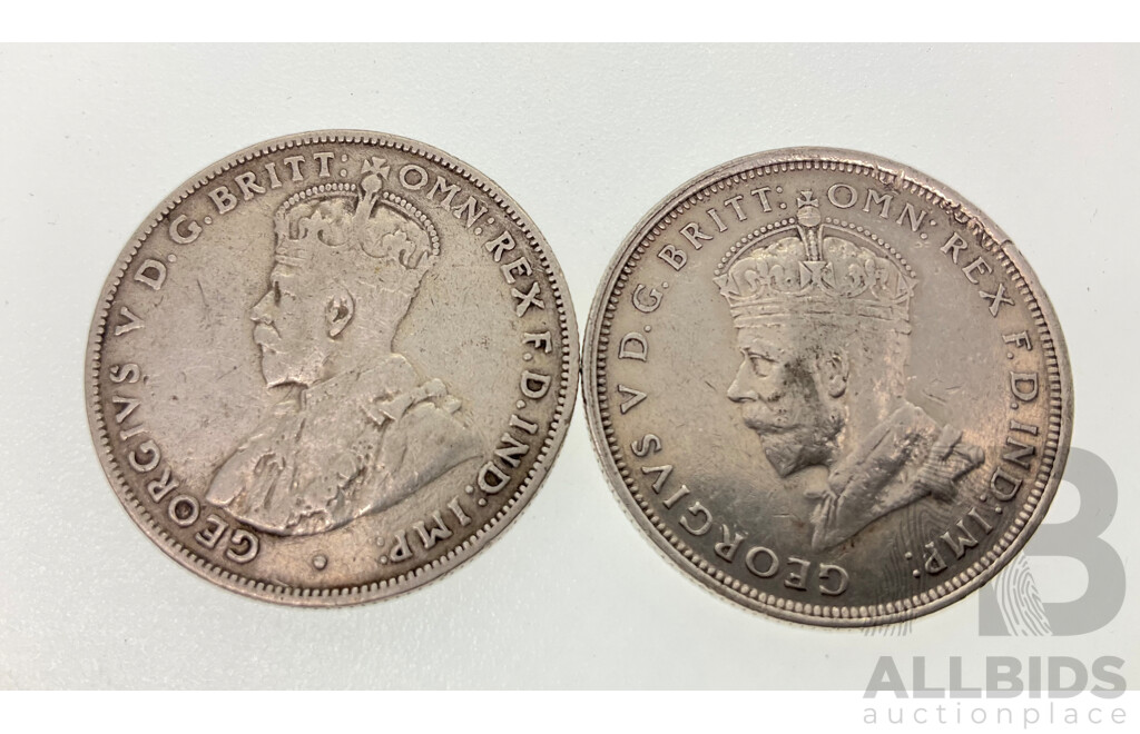 Australian 1926 and 1927 Commemorative Silver Florins .925
