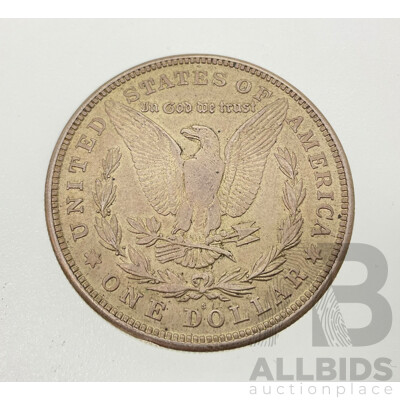 USA 1921 Silver Morgan Dollar, San Fransisco Mint .900