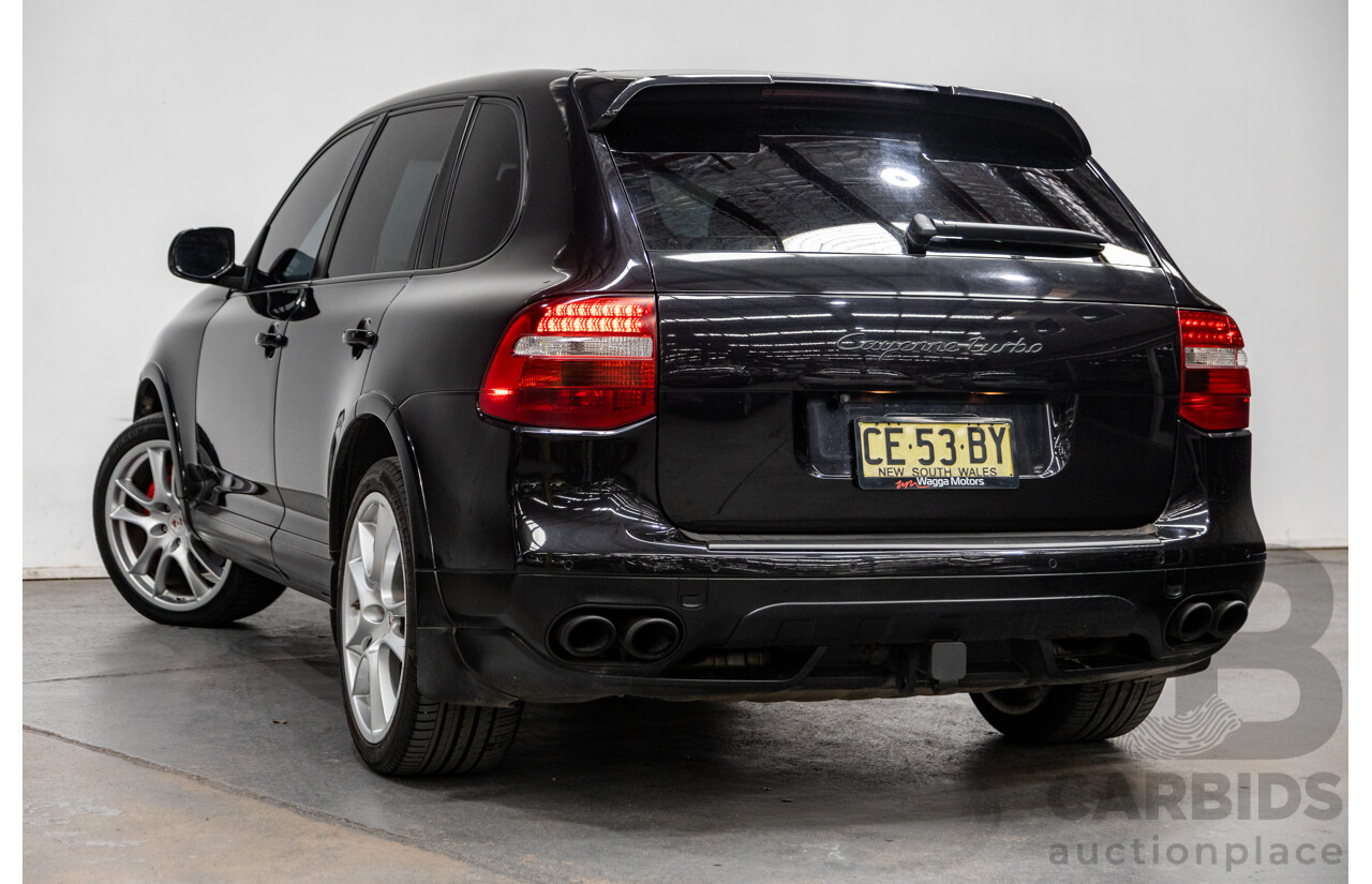 5/2007 Porsche Cayenne Turbo (AWD) MY07 4d Wagon Basalt Black Metallic Twin Turbo V8 4.8L