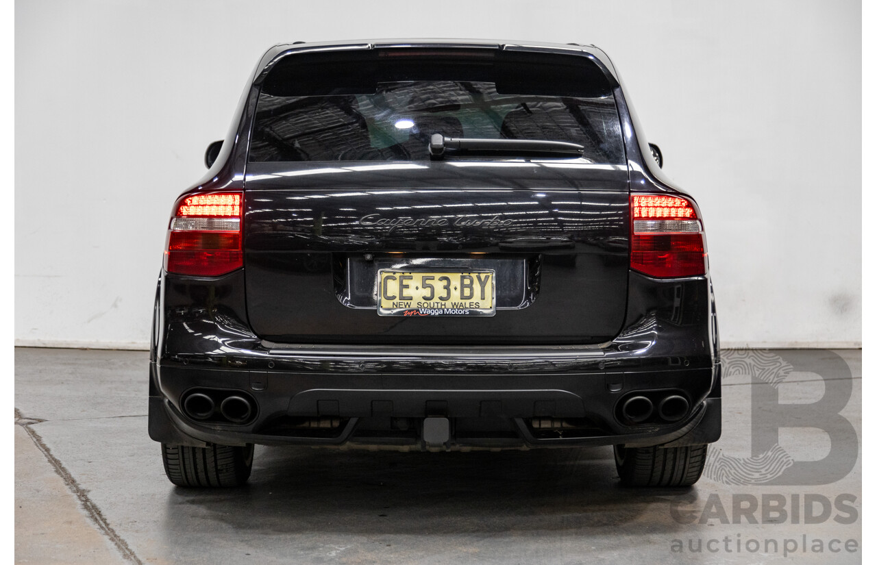 5/2007 Porsche Cayenne Turbo (AWD) MY07 4d Wagon Basalt Black Metallic Twin Turbo V8 4.8L