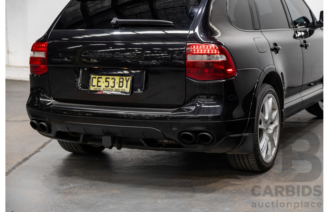 5/2007 Porsche Cayenne Turbo (AWD) MY07 4d Wagon Basalt Black Metallic Twin Turbo V8 4.8L