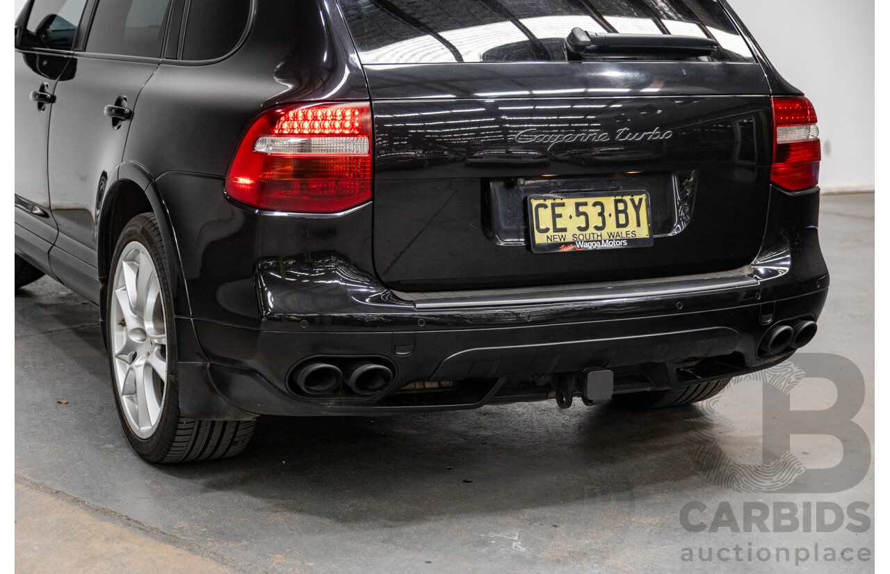 5/2007 Porsche Cayenne Turbo (AWD) MY07 4d Wagon Basalt Black Metallic Twin Turbo V8 4.8L