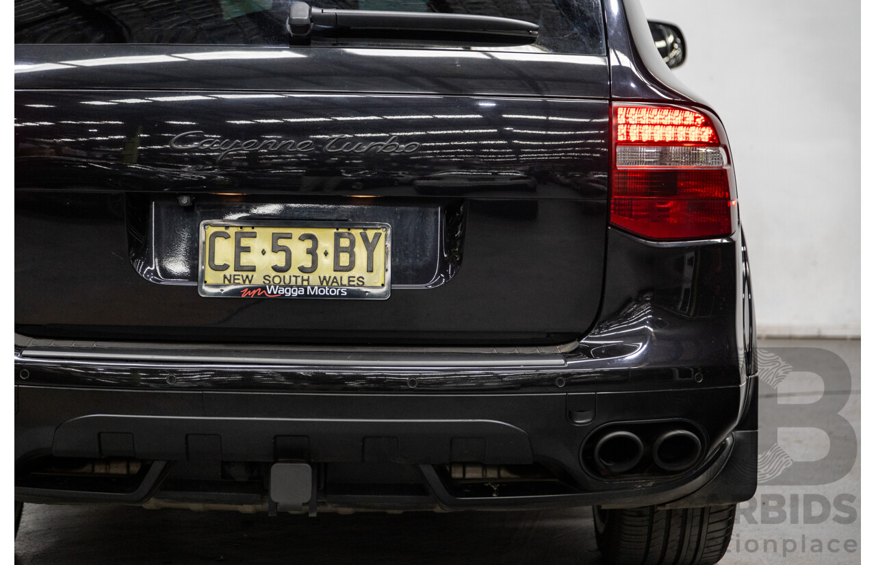 5/2007 Porsche Cayenne Turbo (AWD) MY07 4d Wagon Basalt Black Metallic Twin Turbo V8 4.8L