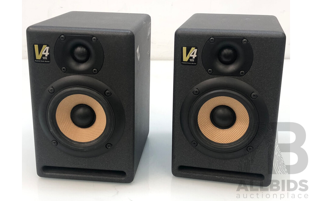 KRK V4 Series Powered Studio Monitor Speakers  -  Lot of Two