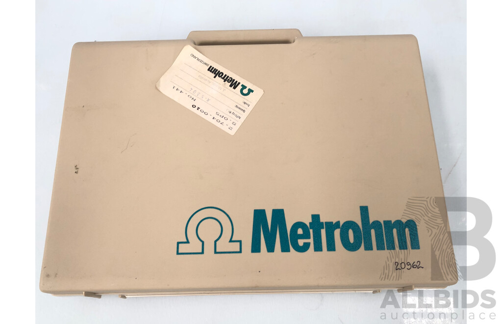 Metrohm 704 PH Meter Kit