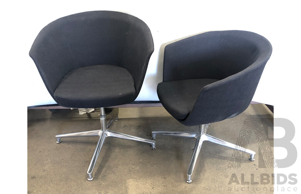 Gaslift Tub Chairs - Lot of Two