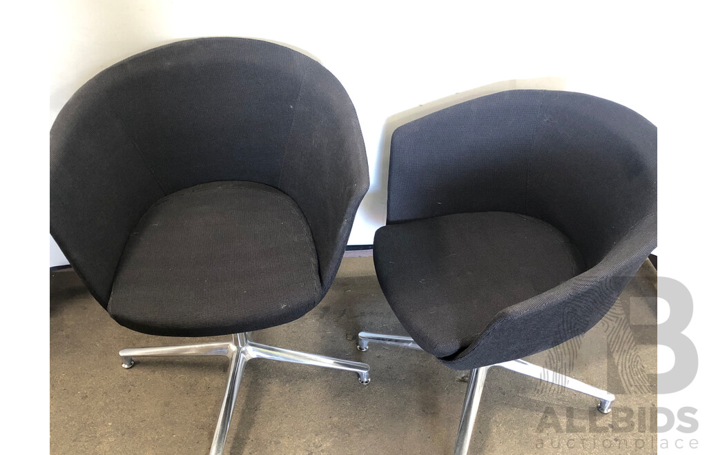 Gaslift Tub Chairs - Lot of Two