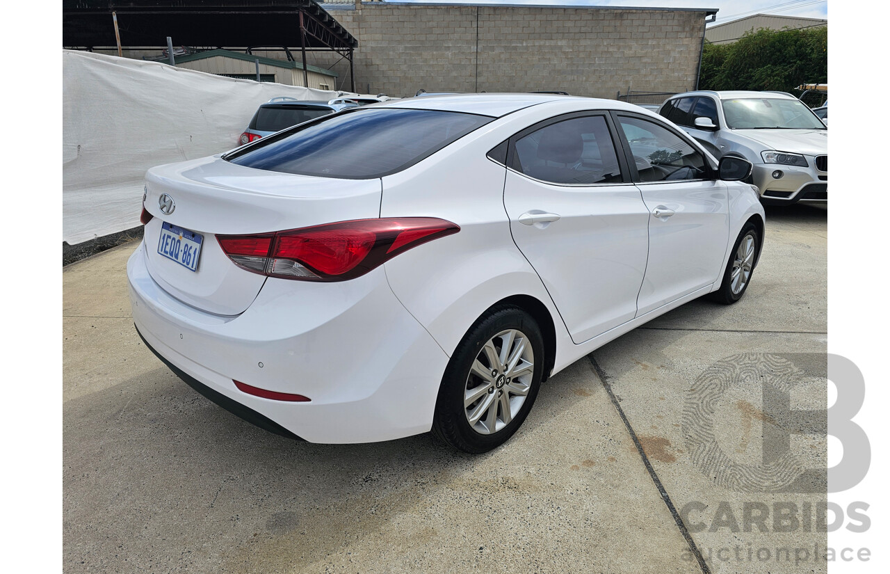 10/2014 Hyundai Elantra Trophy MD SERIES 2 (MD3) 4d Sedan White 1.8L