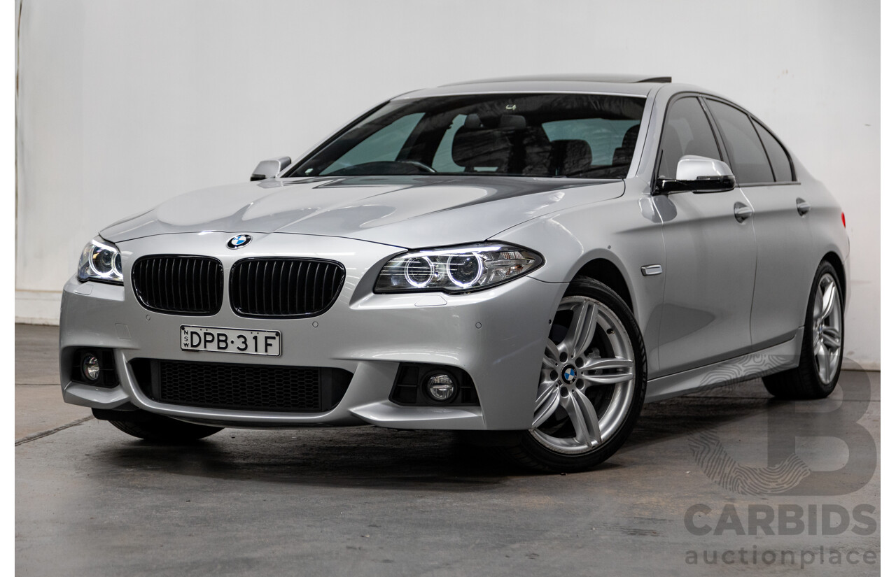 7/2014 BMW 520d M-Sport LCI F10 MY14 4d Sedan Cashmere Silver Metallic Turbo Diesel 2.0L