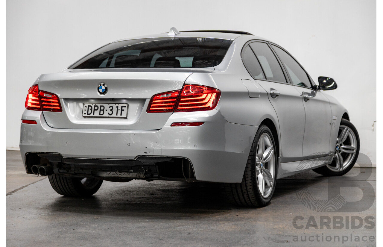 7/2014 BMW 520d M-Sport LCI F10 MY14 4d Sedan Cashmere Silver Metallic Turbo Diesel 2.0L