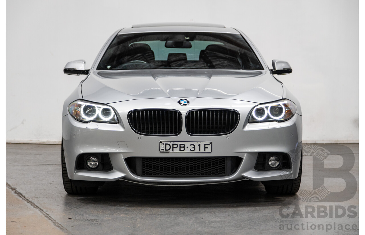 7/2014 BMW 520d M-Sport LCI F10 MY14 4d Sedan Cashmere Silver Metallic Turbo Diesel 2.0L