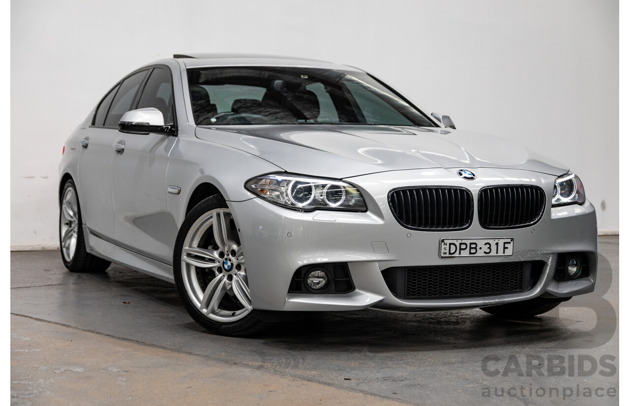 7/2014 BMW 520d M-Sport LCI F10 MY14 4d Sedan Cashmere Silver Metallic Turbo Diesel 2.0L