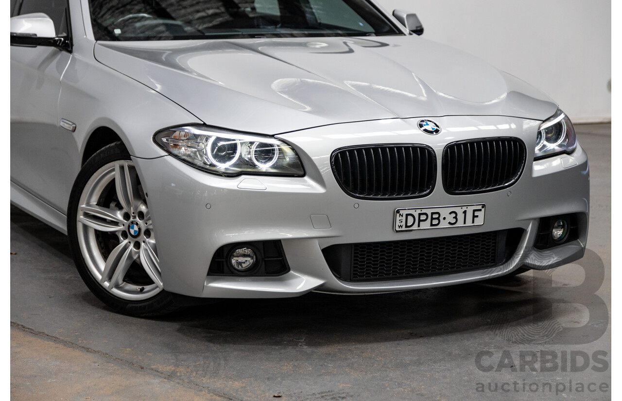 7/2014 BMW 520d M-Sport LCI F10 MY14 4d Sedan Cashmere Silver Metallic Turbo Diesel 2.0L