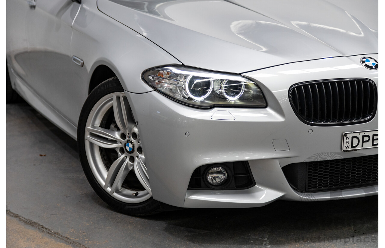 7/2014 BMW 520d M-Sport LCI F10 MY14 4d Sedan Cashmere Silver Metallic Turbo Diesel 2.0L