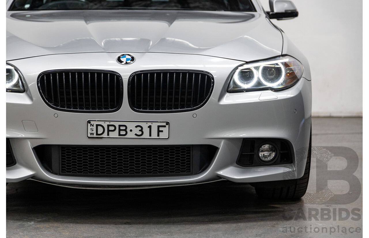 7/2014 BMW 520d M-Sport LCI F10 MY14 4d Sedan Cashmere Silver Metallic Turbo Diesel 2.0L