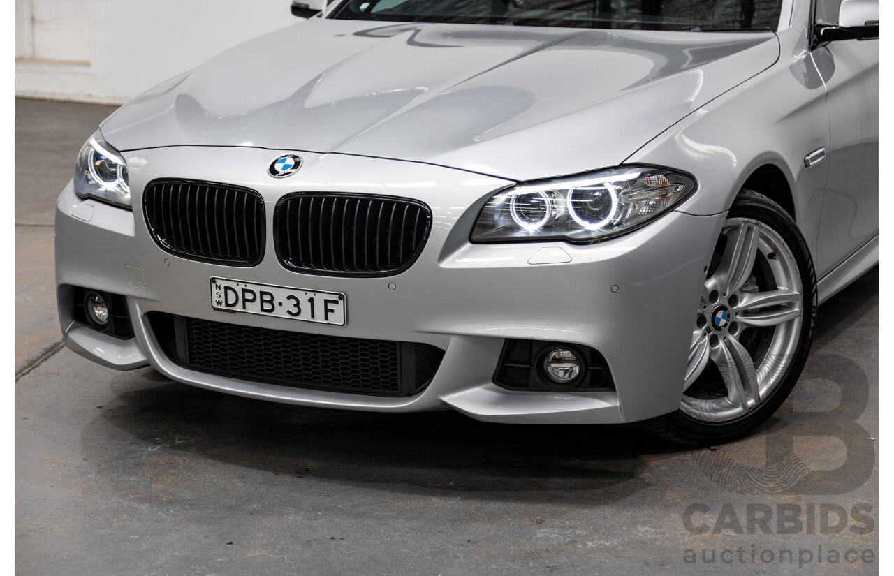 7/2014 BMW 520d M-Sport LCI F10 MY14 4d Sedan Cashmere Silver Metallic Turbo Diesel 2.0L