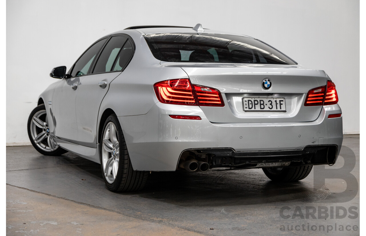 7/2014 BMW 520d M-Sport LCI F10 MY14 4d Sedan Cashmere Silver Metallic Turbo Diesel 2.0L