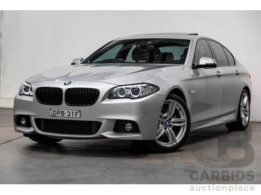 7/2014 BMW 520d M-Sport LCI F10 MY14 4d Sedan Cashmere Silver Metallic Turbo Diesel 2.0L