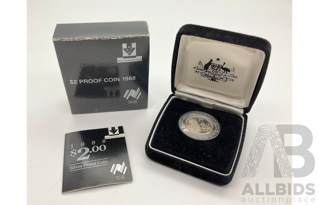 Australian RAM 1988 Two Dollar Silver Proof Coin .925