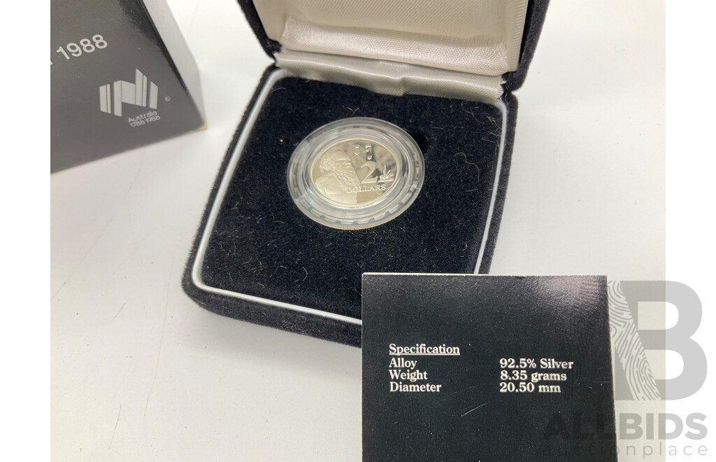 Australian RAM 1988 Two Dollar Silver Proof Coin .925