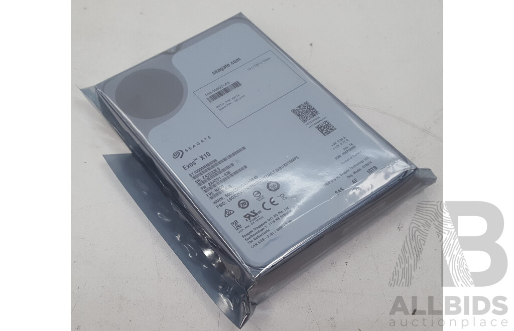 Seagate (ST10000NM0096) Exos X10 10TB SAS 12Gbps 3.5-Inch Hard Drive